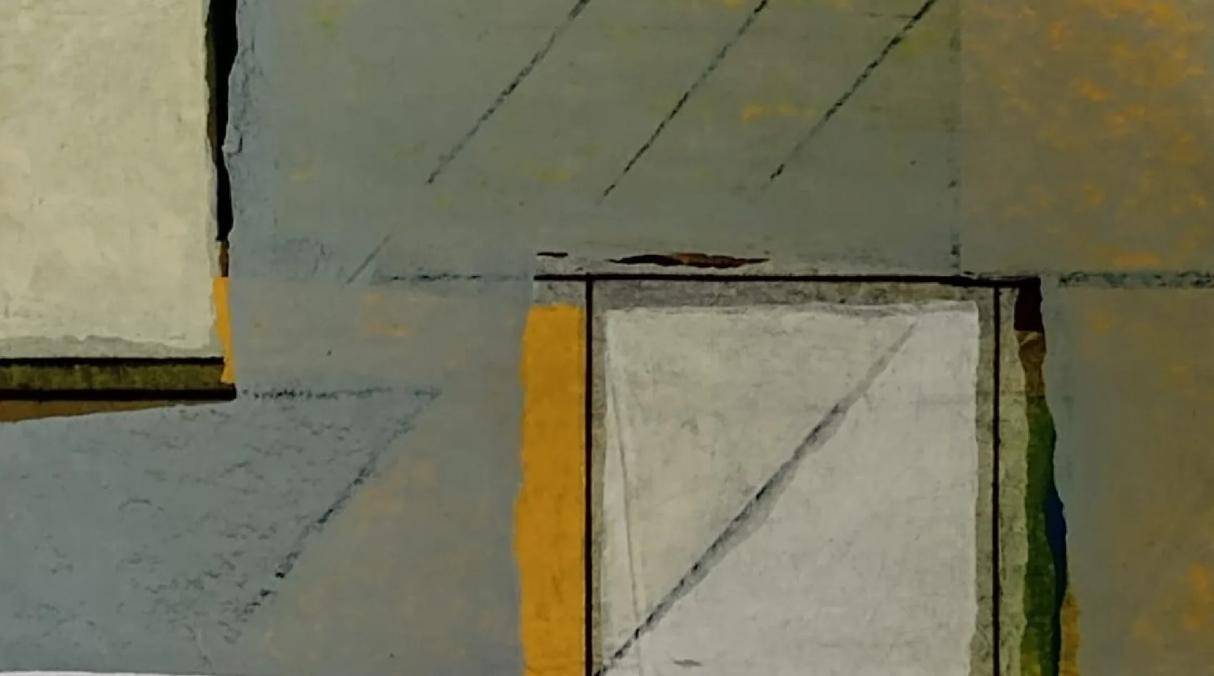 Intersección Urbana II — Mixta sobre tela, 47 × 58 cm, 2024