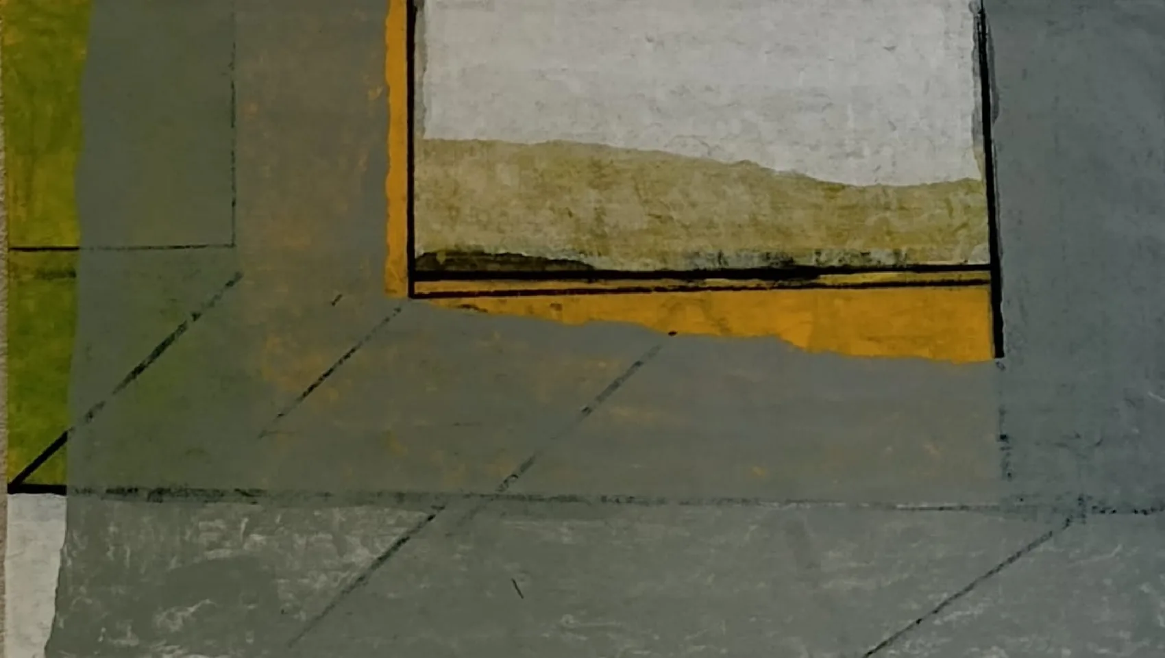 Intersección Urbana III — Mixta sobre tela, 47 × 58 cm, 2024