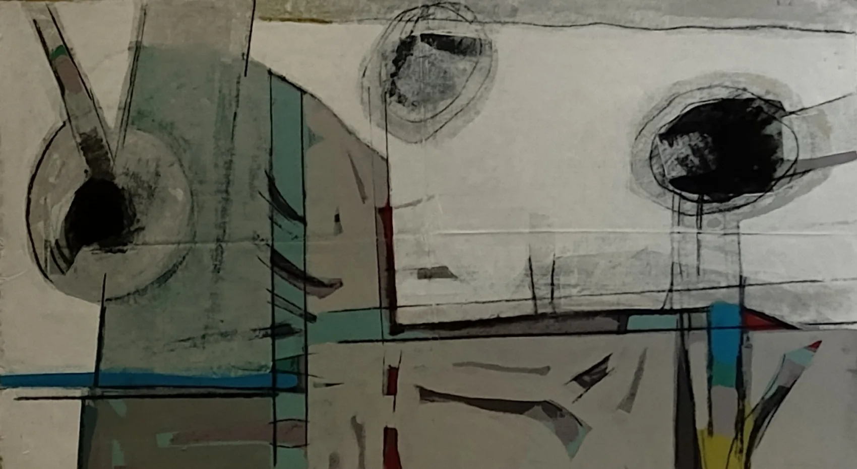 Otras Cartografías III — Mixta sobre tela, 70 × 41 cm, 2024