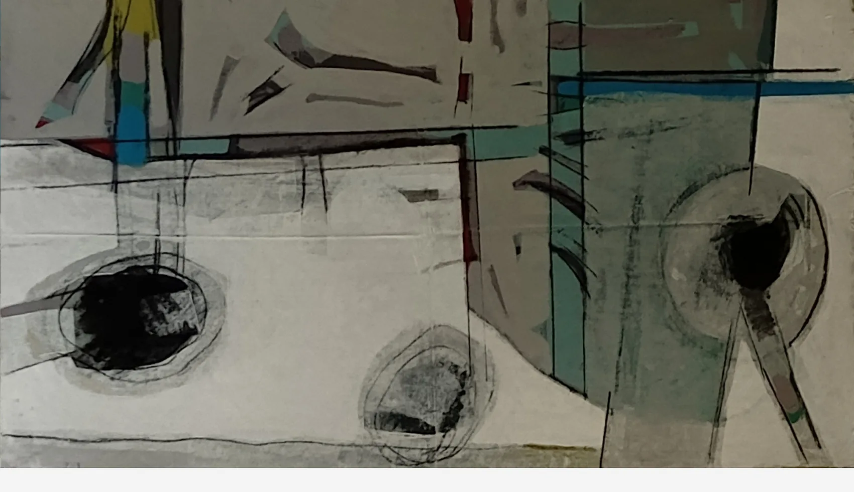 Otras Cartografías V — Mixta sobre tela, 70 × 41 cm, 2024