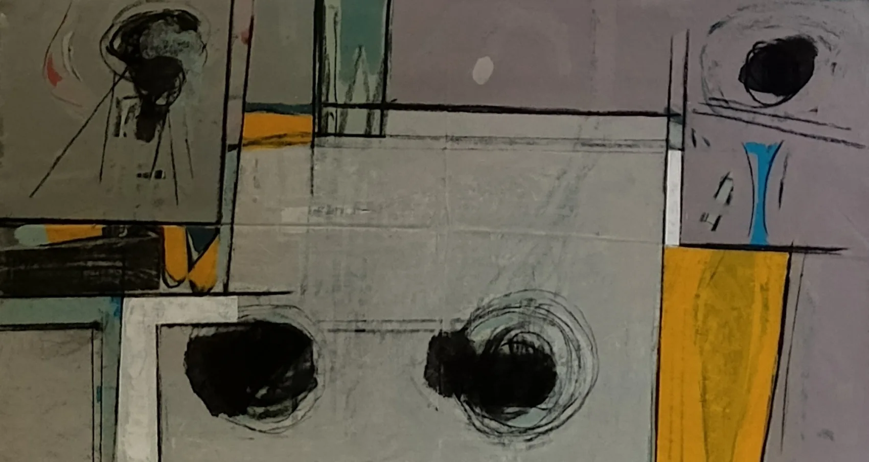 Otras Cartografías VII — Mixta sobre tela, 70 × 41 cm, 2024